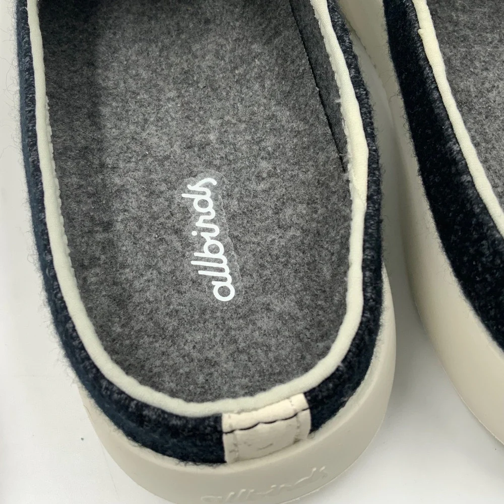 Allbirds Wool Lounger Fluff Womens Slip On Loafer Shoes Black Size US 11